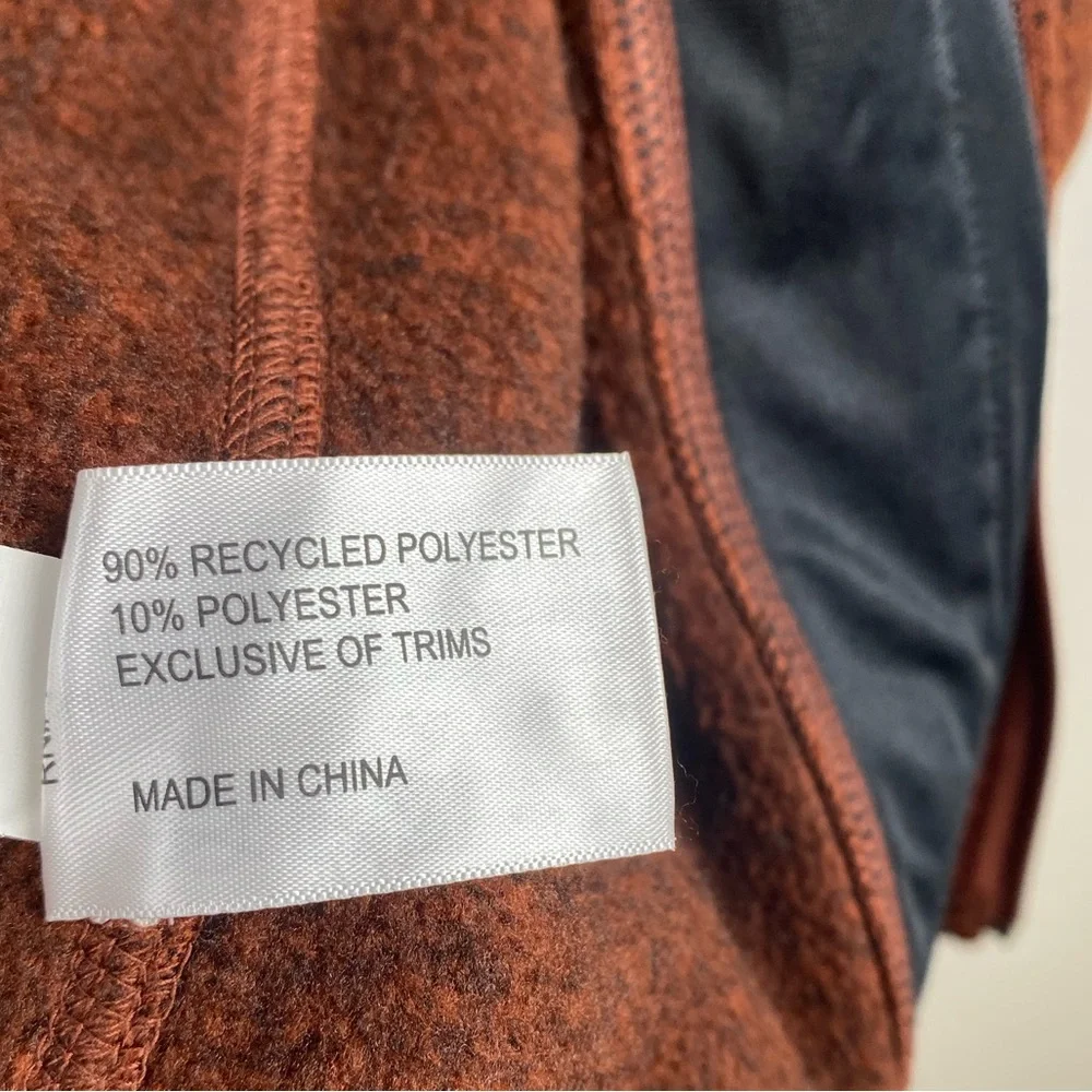 Orvis R65 Men's Rust Brown Fleece Zip Up Vest Large - Picture 6 of 6